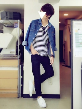 「UNIQLO（ユニクロ）のアイテム（カーゴパンツ）」を使った、げんじさん（メンズ・175cm）の夏コーディネート