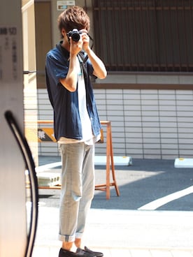 「SHIPS JET BLUE（シップスジェットブルー）のアイテム（アクセサリー）」を使った、げんじさん（メンズ・175cm）の夏コーディネート