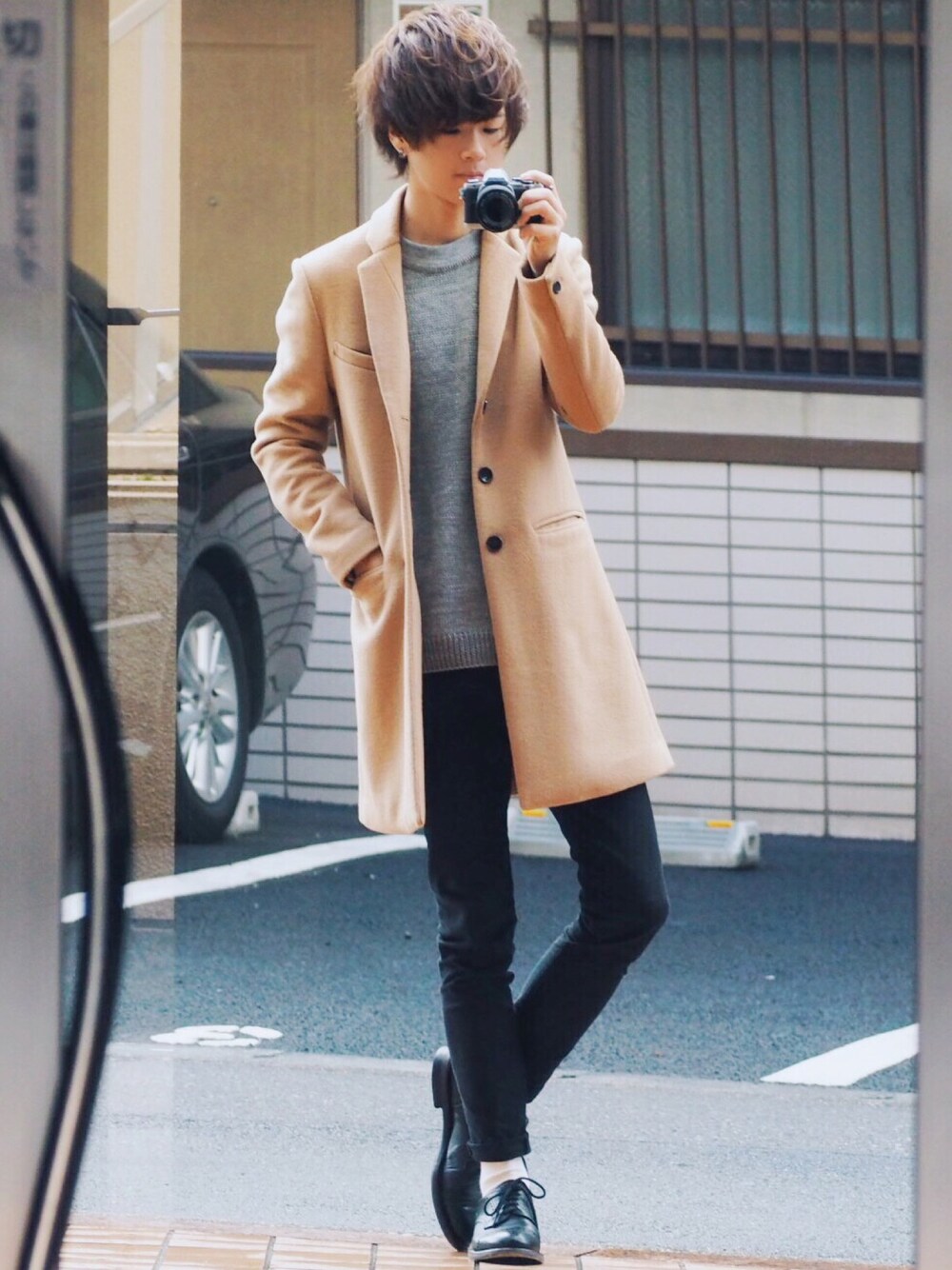 げんじ｜STUDIOUSのチェスターコートを使ったコーディネート - WEAR