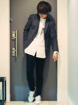 「Champion（チャンピオン）のアイテム（パンツ）」を使った、げんじさん（メンズ・175cm）の冬コーディネート