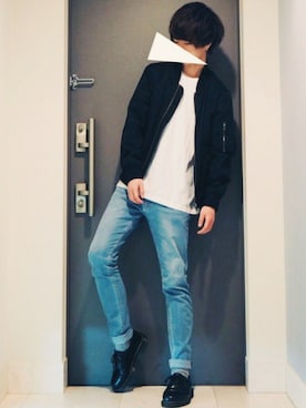 「SPINNS（スピンズ）のアイテム（ジャケット/アウター）」を使った、げんじさん（メンズ・175cm）の春コーディネート
