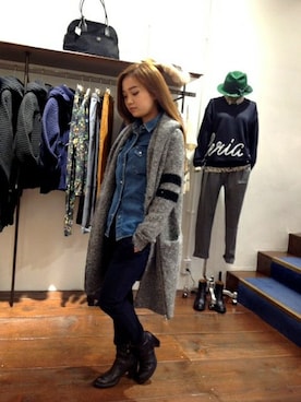 「B'2nd（ビーセカンド）のアイテム（その他アウター）」を使った、B'2nd 二子玉川さん（レディース・150cm）の秋コーディネート