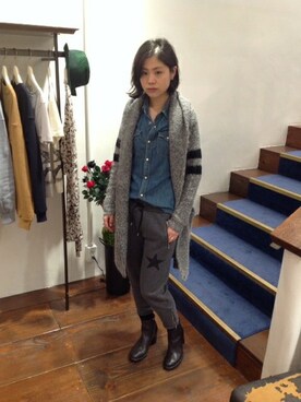 「B'2nd（ビーセカンド）のアイテム（その他アウター）」を使った、B'2nd 二子玉川さん（レディース・164cm）の秋コーディネート