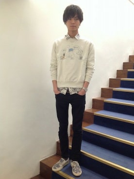 「B'2nd（ビーセカンド）のアイテム」を使った、B'2nd 二子玉川さん（メンズ・175cm）の春コーディネート