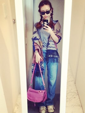 「FOREVER 21（フォーエバー トゥエンティーワン）のアイテム（Tシャツ/カットソー、グレー系）」を使った、れいこさん（レディース）の秋コーディネート