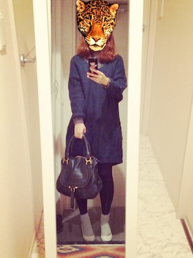 「MK MICHEL KLEIN（エムケーミッシェルクラン）のアイテム（ニット/セーター、グレー系）」を使った、れいこさん（レディース）の秋コーディネート