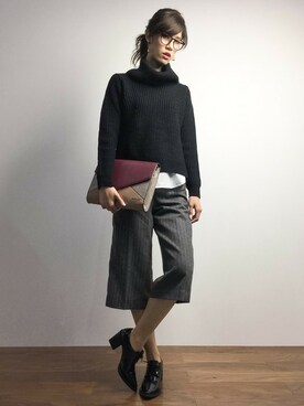 「MULLER（ミューラー）のアイテム」を使った、ちゃら(永安いずみ)さん（レディース・173cm）の冬コーディネート