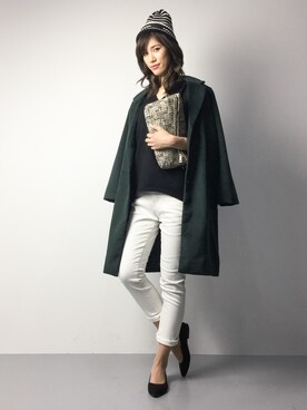 「AVAN LILY（アヴァンリリィ）のアイテム（ジャケット/アウター）」を使った、ちゃら(永安いずみ)さん（レディース・173cm）の冬コーディネート