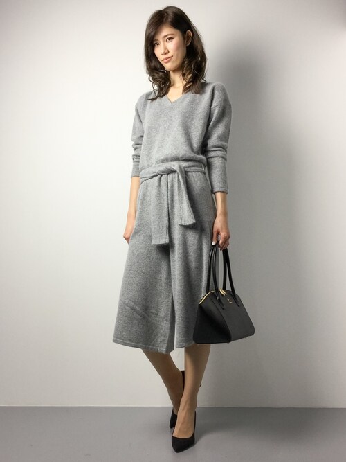 アンゴラ混Vネックガウチョオールインワン by Kaori Isekiを使った人気ファッションコーディネート - WEAR
