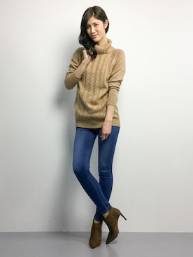 「YEVS（イーブス）のアイテム」を使った、ちゃら(永安いずみ)さん（レディース・173cm）の冬コーディネート
