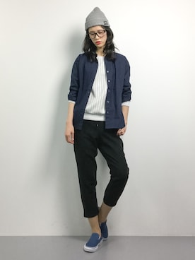 「ecruefil（エクリュフィル）のアイテム」を使った、ちゃら(永安いずみ)さん（レディース・173cm）の冬コーディネート