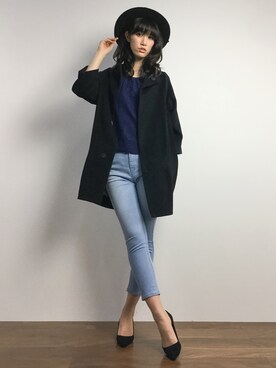 「nitca（ニトカ）のアイテム（その他アウター）」を使った、ちゃら(永安いずみ)さん（レディース・173cm）の冬コーディネート
