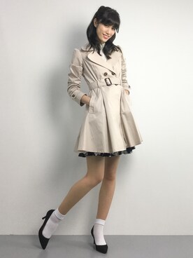「REDYAZEL（レディアゼル）のアイテム（トレンチコート）」を使った、ちゃら(永安いずみ)さん（レディース・173cm）の春コーディネート
