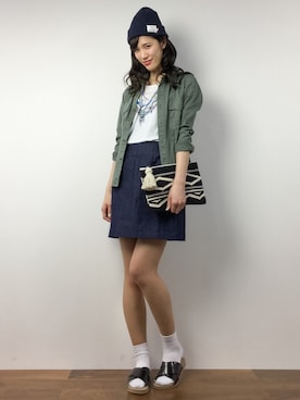 「UP START（アップスタート）のアイテム」を使った、ちゃら(永安いずみ)さん（レディース・173cm）の春コーディネート