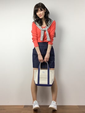 「UP START（アップスタート）のアイテム」を使った、ちゃら(永安いずみ)さん（レディース・173cm）の春コーディネート