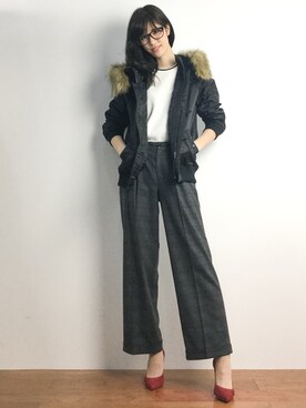 「AZUL by moussy（アズールバイマウジー）のアイテム（その他アウター）」を使った、ちゃら(永安いずみ)さん（レディース・173cm）の春コーディネート