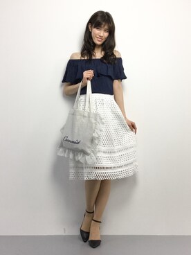 「Cocoonist（コクーニスト）のアイテム」を使った、ちゃら(永安いずみ)さん（レディース・173cm）の春コーディネート