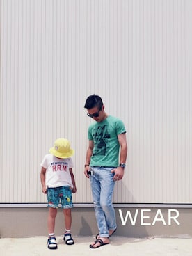 「abcd（ナシ）のアイテム（帽子）」を使った、ssn…Yumiiiさん（メンズ・170cm）の春コーディネート