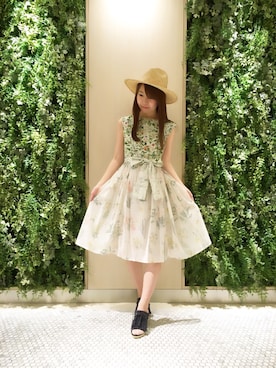 「Paradise Picnic（パラダイスピクニック）のアイテム（帽子）」を使った、さっぴさん（レディース・154cm）の春コーディネート