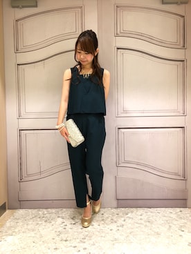 「Paradise Picnic（パラダイスピクニック）のアイテム（オールインワン・サロペット）」を使った、さっぴさん（レディース・154cm）の春コーディネート