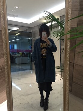 「RCWB（アールシーダブリュービー）のアイテム（ワンピース/ドレス）」を使った、进击的饼脸さん（レディース・161cm）の秋コーディネート