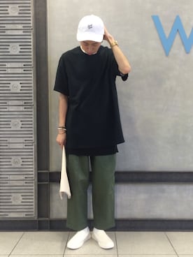 「Casselini（キャセリーニ）のアイテム」を使った、CHIMMYさん（メンズ・173cm）の夏コーディネート