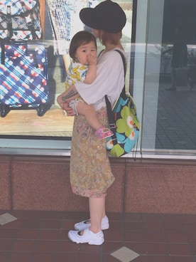 「ネコ」｜「アイテム（サロペット/オーバーオール）」を使った、そ でさん（キッズ・154cm）の春コーディネート