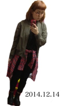 「前髪ぱっつん」｜イ ハ ナ ツ キさん（レディース・159cm・20代）の冬コーディネート