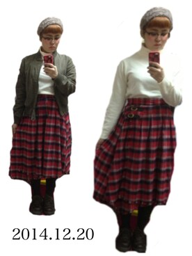 「前髪ぱっつん」｜イ ハ ナ ツ キさん（レディース・159cm・20代）の冬コーディネート