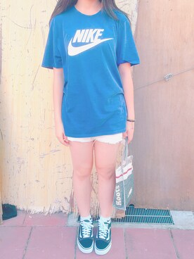 「roots（ルーツ）のアイテム（バッグ）」を使った、rong rongさん（レディース・166cm）の夏コーディネート