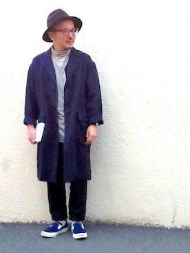 「グレーのタートルネック」｜ASATAKUさん（メンズ・160cm）の春コーディネート