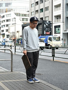 「ラインソックス」｜ASATAKUさん（メンズ・160cm）の春コーディネート