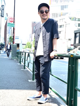 「2 class.ics（トゥークラスドットイクス）のアイテム」を使った、ASATAKUさん（メンズ・160cm）の夏コーディネート