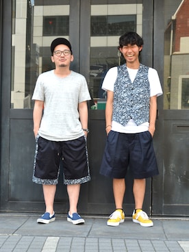 「2 class.ics（トゥークラスドットイクス）のアイテム」を使った、ASATAKUさん（メンズ・160cm）の夏コーディネート