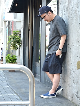 「2 class.ics（トゥークラスドットイクス）のアイテム」を使った、ASATAKUさん（メンズ・160cm）の夏コーディネート