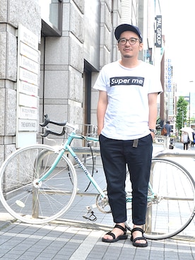 「2 class.ics（トゥークラスドットイクス）のアイテム」を使った、ASATAKUさん（メンズ・160cm）の夏コーディネート