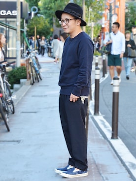 「アイテム（ハット）」を使った、ASATAKUさん（メンズ・160cm・30代）の秋コーディネート