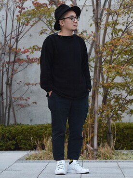 「Johnbull Private labo（ジョンブルプライベートラボ）のアイテム（ニット/セーター）」を使った、ASATAKUさん（メンズ・160cm）の秋コーディネート