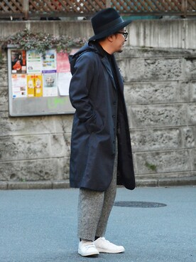 「Johnbull Private labo（ジョンブルプライベートラボ）のアイテム（スラックス）」を使った、ASATAKUさん（メンズ・160cm）の冬コーディネート