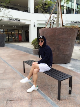 「REIGNING CHAMP（レイニングチャンプ）のアイテム（トップス）」を使った、charlesさん（メンズ・170cm）の冬コーディネート