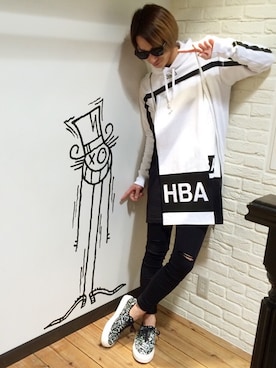 「L.H.P（エルエイチピー）のアイテム（スラックス）」を使った、NAOさん（メンズ・177cm）の冬コーディネート