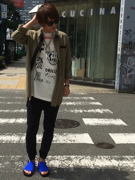 「L.H.P（エルエイチピー）のアイテム」を使った、NAOさん（メンズ・177cm）の夏コーディネート