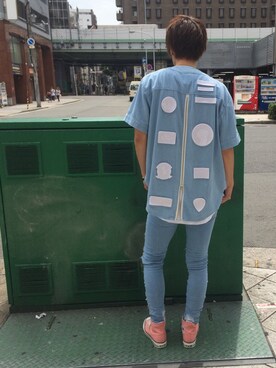 「L.H.P（エルエイチピー）のアイテム（パンツ）」を使った、NAOさん（メンズ・177cm）の夏コーディネート