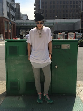 「L.H.P（エルエイチピー）のアイテム（パンツ）」を使った、NAOさん（メンズ・177cm）の夏コーディネート