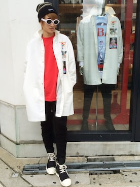 「DRKSHDW by RICK OWENS（ダークシャドウ バイ リックオウエンス）のアイテム」を使った、NAOさん（メンズ・177cm）の秋コーディネート