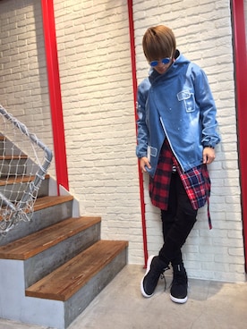 「SEVESKIG（セヴシグ）のアイテム」を使った、NAOさん（メンズ・177cm）の秋コーディネート