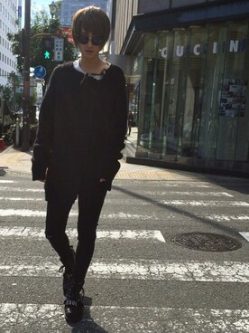 「L.H.P（エルエイチピー）のアイテム（スラックス）」を使った、NAOさん（メンズ・177cm）の秋コーディネート