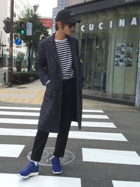 「KaneZ（ケインズ）のアイテム」を使った、NAOさん（メンズ・177cm）の秋コーディネート