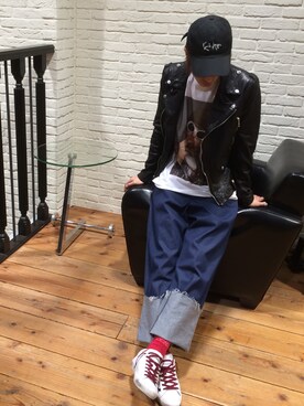 「sulvam（サルバム）のアイテム（パンツ）」を使った、NAOさん（メンズ・177cm）の冬コーディネート