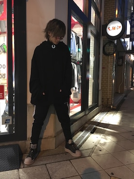 「Rick Owens（リックオウエンス）のアイテム」を使った、NAOさん（メンズ・177cm）の秋コーディネート